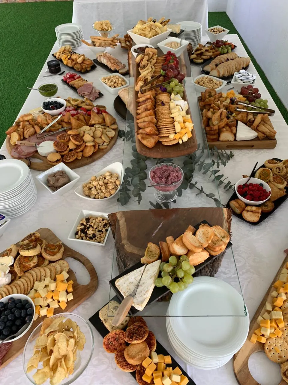 Wedding catering platters and canapes