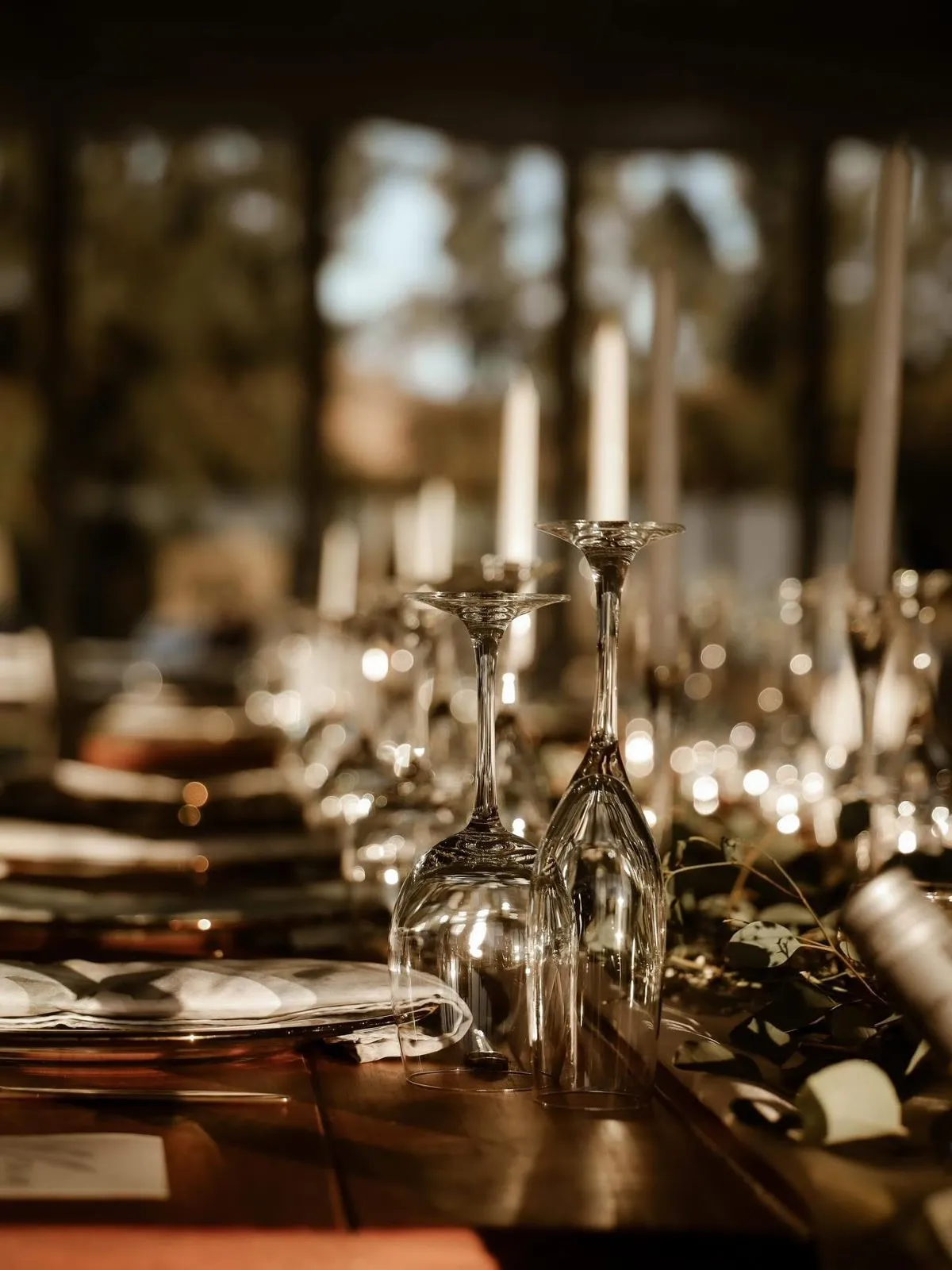 Party event glassware and decor